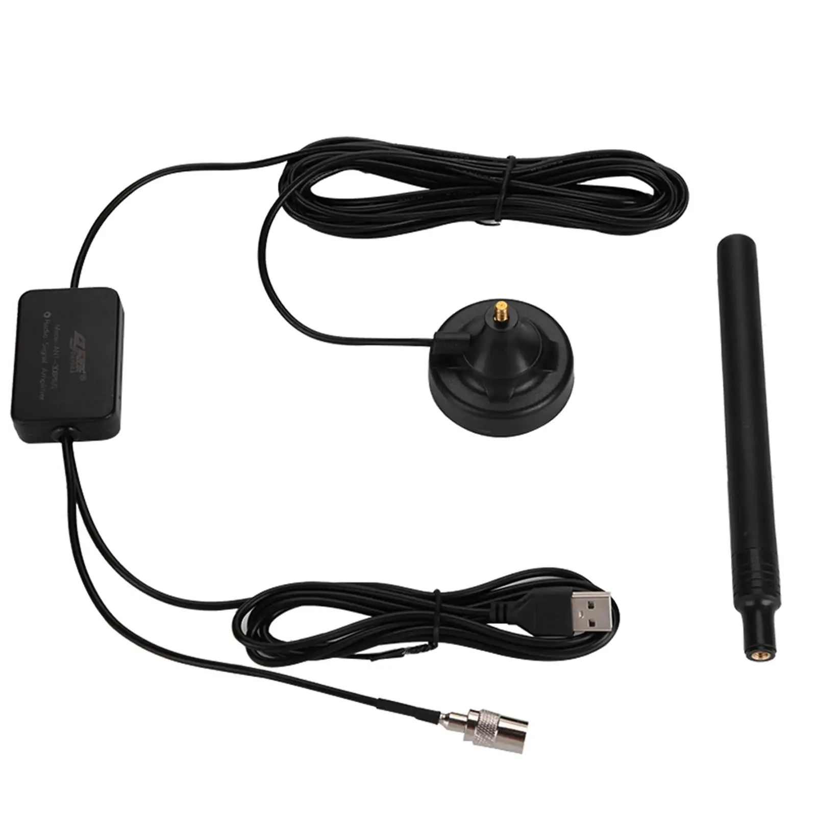 25dB High Sensitivity FM Radio Antenna with USB High Gain Amplifier for low Floor Household - 85-112Mhz Signal Booster