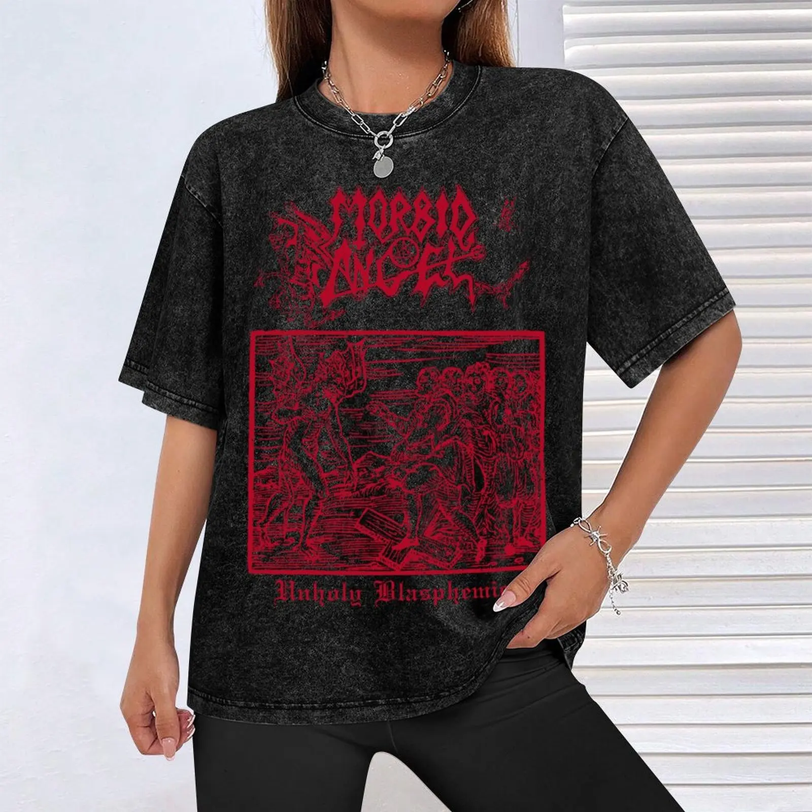 تي شيرت Morbid Angel ملابس بوتيك عيد الحب بالإضافة إلى المقاسات القمصان الرجالية