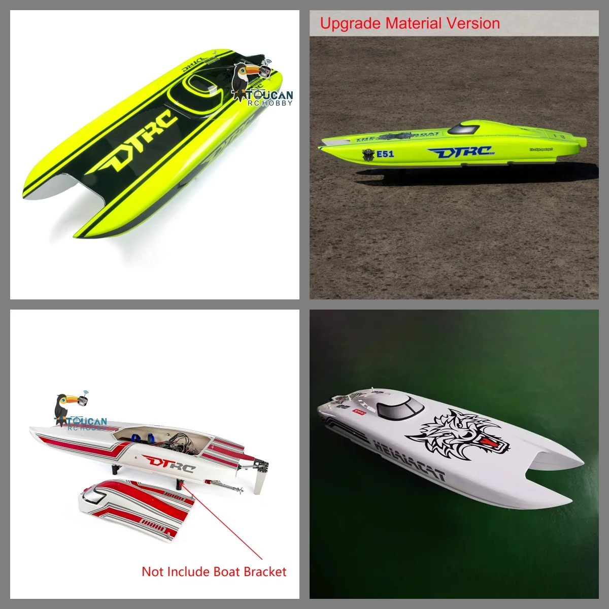 

E51 Кевлар PNP RC Гоночная лодка Двойной мотор Сервопривод ESC Высокоскоростная электрическая водонепроницаемая модель корабля для взрослых