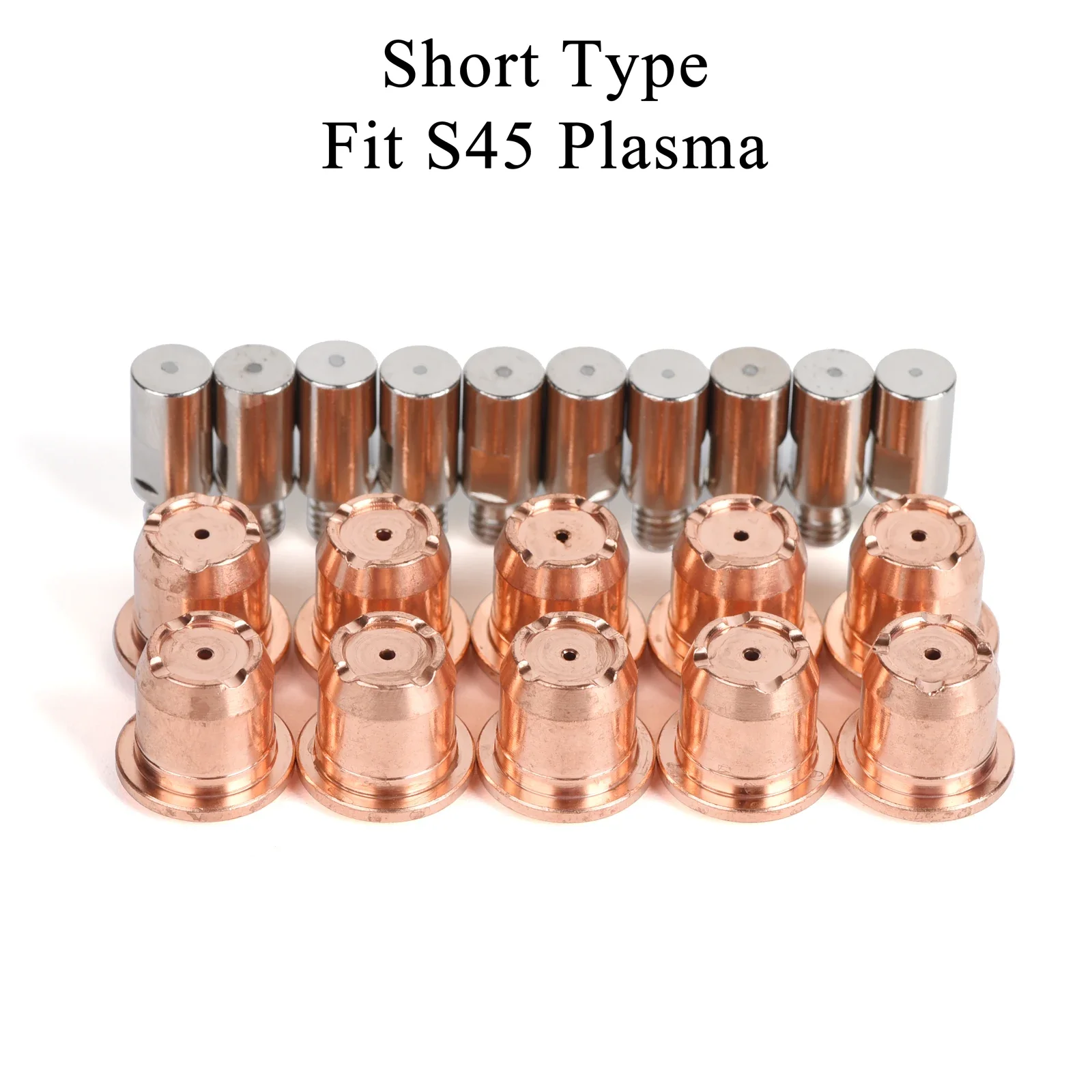 

20PCS S45 Electrode PR0105 Nozzle Tip PD0102-10 1.0mm Fit Plasma Cutter Torch Consumables