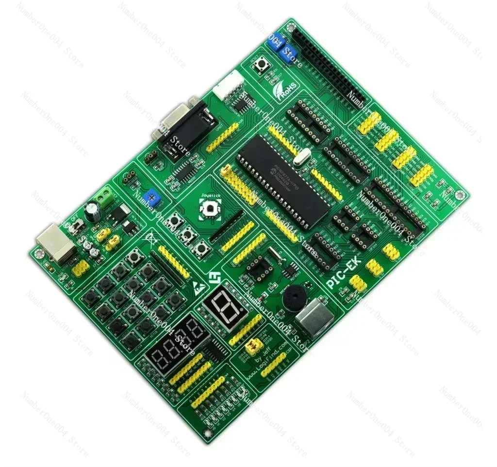 PIC Microcontroller Learning Development Board PIC-EK with PIC16F887 Microcontroller with Routines supports 8/14/18/20/28/40 pin