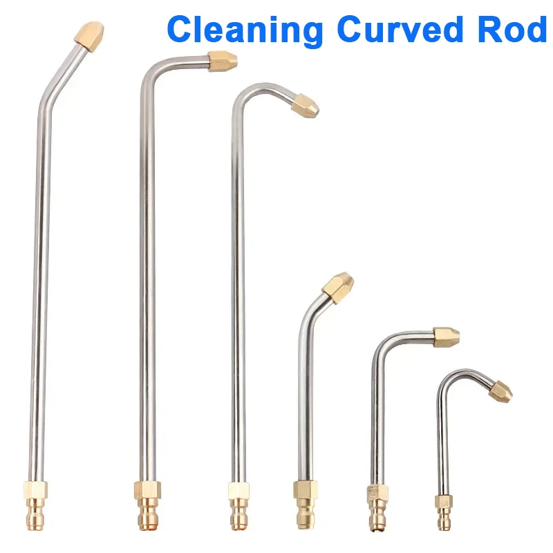 Máquina de limpieza de alta presión, pistola de agua para lavado de coches, varilla de extensión, boquilla de codo, limpieza en forma de abanico, piezas de aire acondicionado para coche