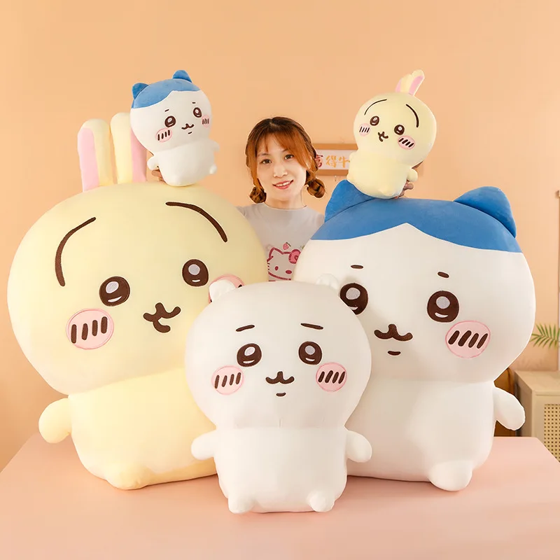 30-80cm チイカワぬいぐるみ 大きめ かわいいウサギ ハチワレ 漫画アニメぬいぐるみ アニメ誕生日枕 ソファギフト 子供向け クリスマスプレゼント