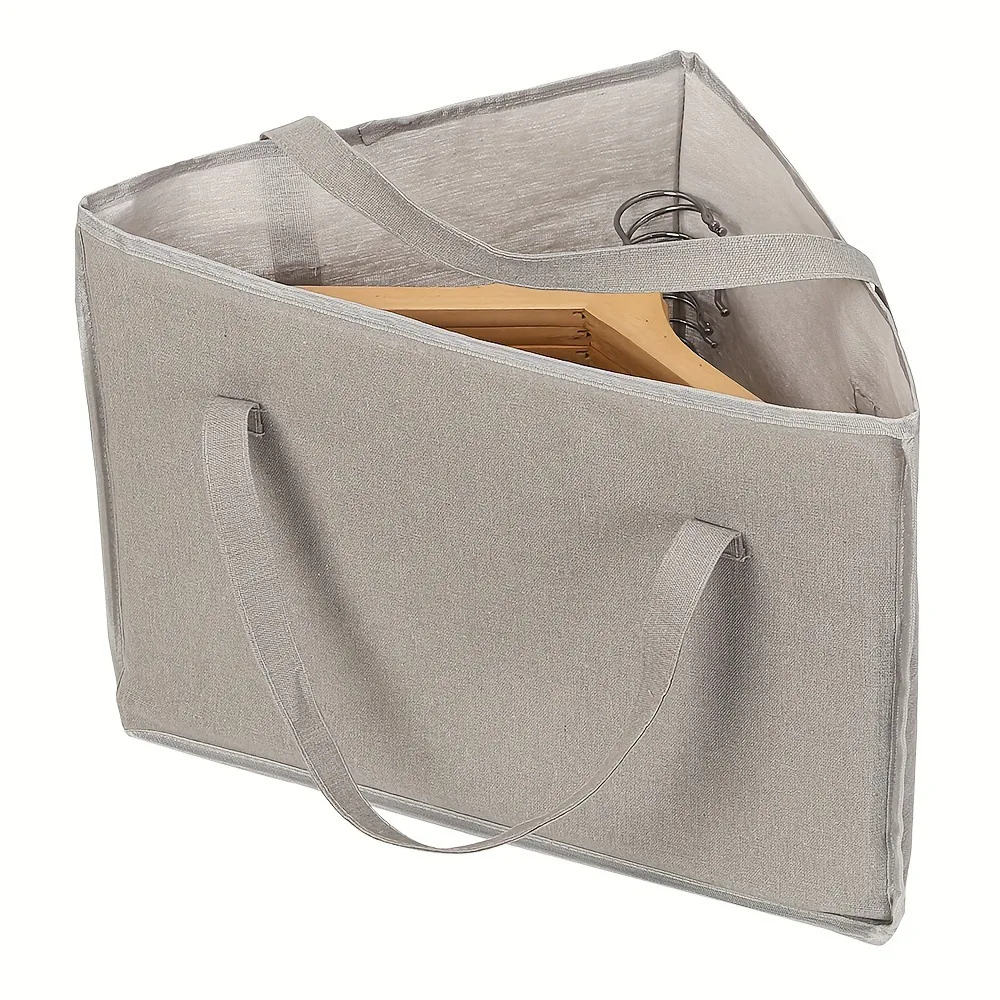 

Hanger Storage Canvas Bag Wear Resistant Portable Foldable Triangle Organizer