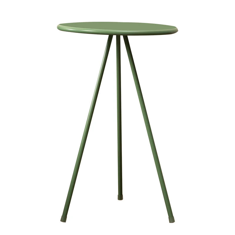 

Light Luxury Nordic Minimalist Edge Table ,Iron Art Modern Balcony Small Round Table, Bedroom Metal Bed head Small Table