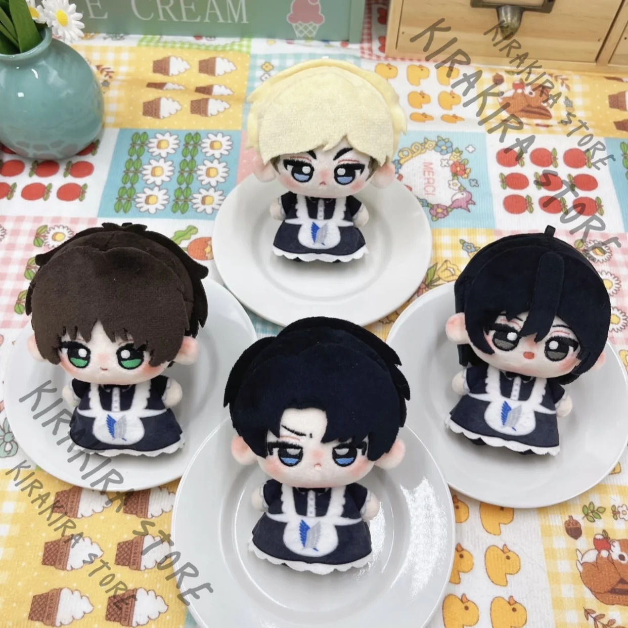 

Attack on Titan Eren Jaeger Mikasa.Ackerman Levi Ackerman Erwin Smith Puppet Hanging Drop Pendant Originality Ornament Maumet