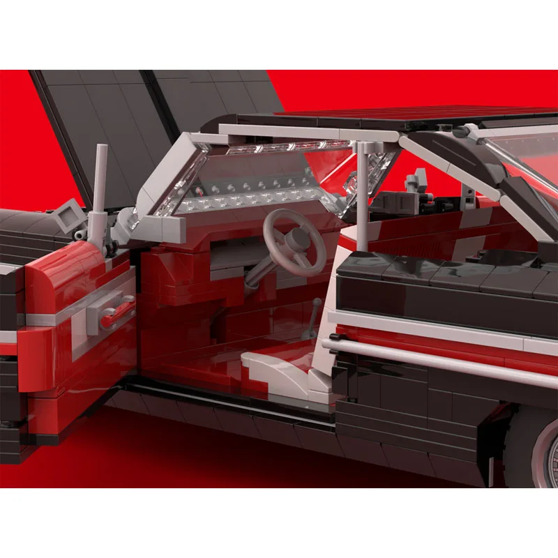 MOC-237212 نموذج مكعبات بناء سيارة رياضية سوداء جديدة، 1415 قطعة، هدية لعبة مكعبات بناء عيد ميلاد الأطفال الإبداعية