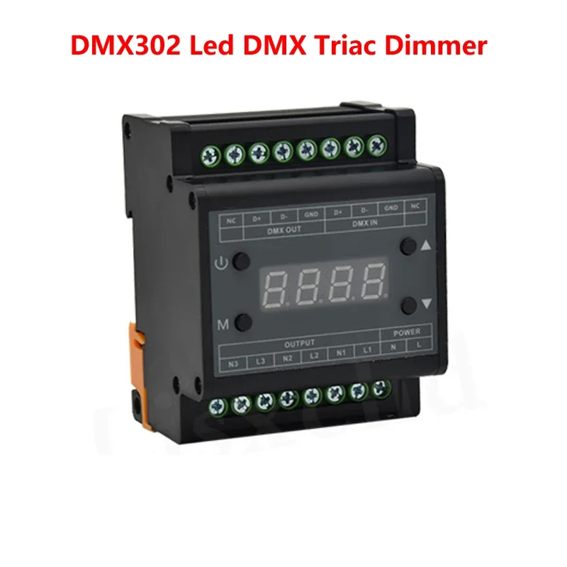 

Высоковольтный DMX302 светодиодный триак DMX диммер 50 Гц/60 Гц выход 3 канала 1A/CH светодиодная панель контроллер привода яркости AC90V-240V