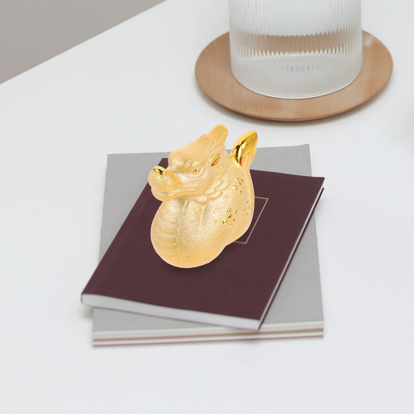 

Ceramic Dragon Adornment Chinese Dragon Decoration Handmade Ceramic Craft Home Car Living Room Table Window Door Decor