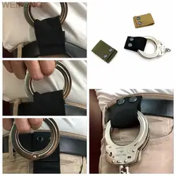 Universal Tactical Handcuff Case Handcuffs Lanyard Strap Belt Police Shackle Holster Quick Release Safety Snap Closure Pouch