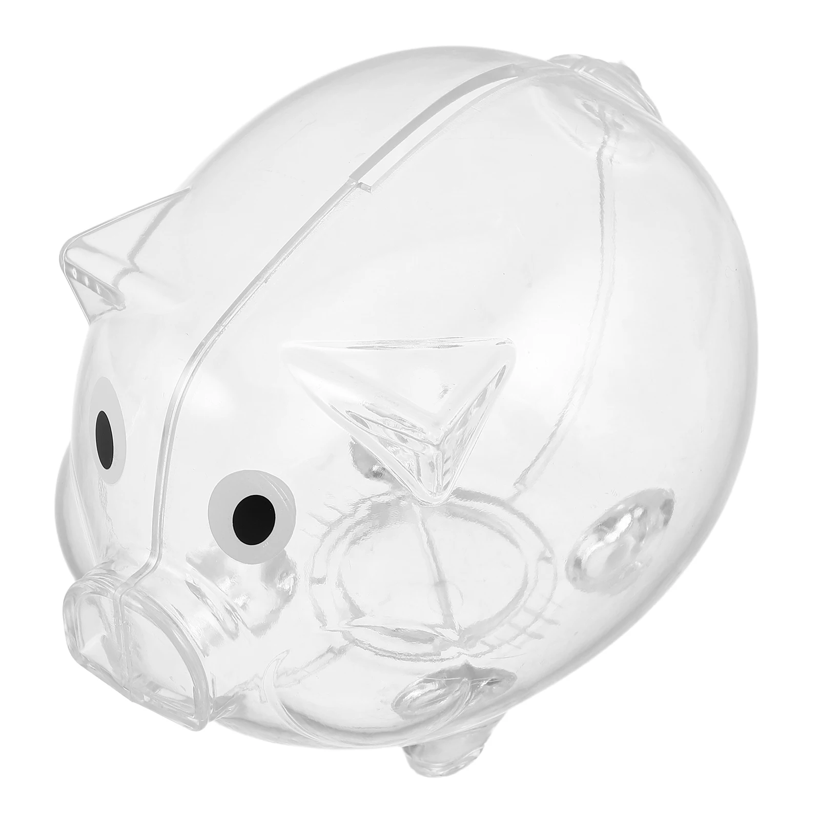 2 個貯金箱かわいい貯金箱クリアプラスチック瓶透明コインボックス動物の形の安全な現金保管