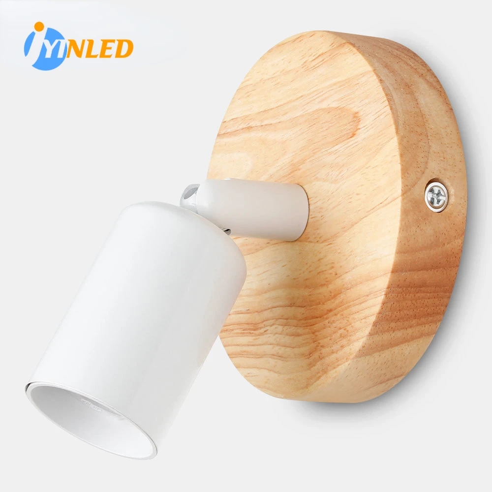 Nordic Vintage Wood Wall Lamp E27 110V 220V Wood Wall Lamp Loft Style Wood Lamp Lights For Bar Cafe Restaurant Home Lighting