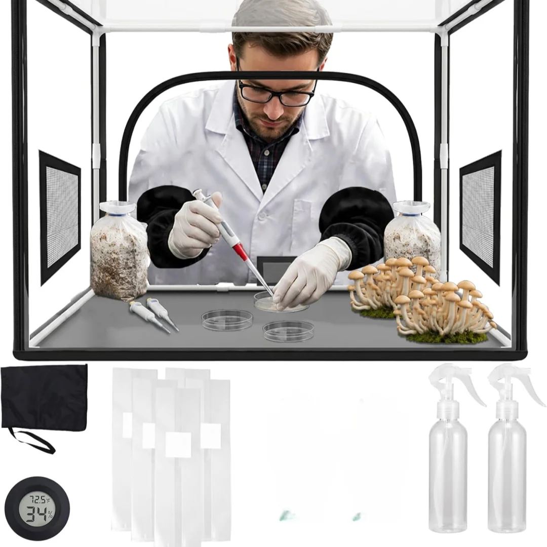 Portable Mushroom Growing Kit Beginner Friendly Mushroom Cultivation Box Indoor DIY Mushroom Cultivation Starter Set for Home Cu