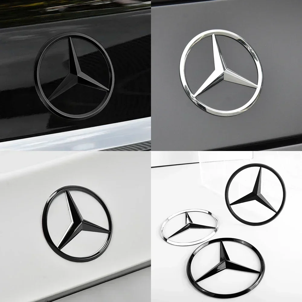 Mercedes Logo Badges Cover Decal ABS Car Rear Trunk Emblem Sticker For Mercedes Benz W211 Oldest E-class Before 2010 A2117580058