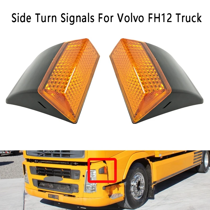 1Pair Corner Lights Signal Lamp Side Turn Signals For Volvo FH12 Truck