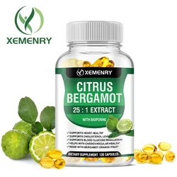 Citrus Bergamot 25:1 Extract Premium Natural Supplement Capsules for Men and Women Non-GMO