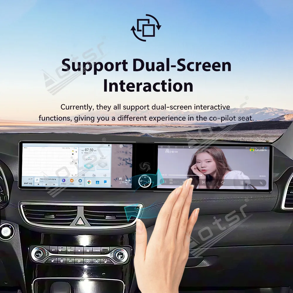 

Android 13 OS, 12.3-дюймовый двойной экран для Hyundai Tucson 2016-2019, оригинальная установка без повреждений, мультимедийный проигрыватель, стереосистема.