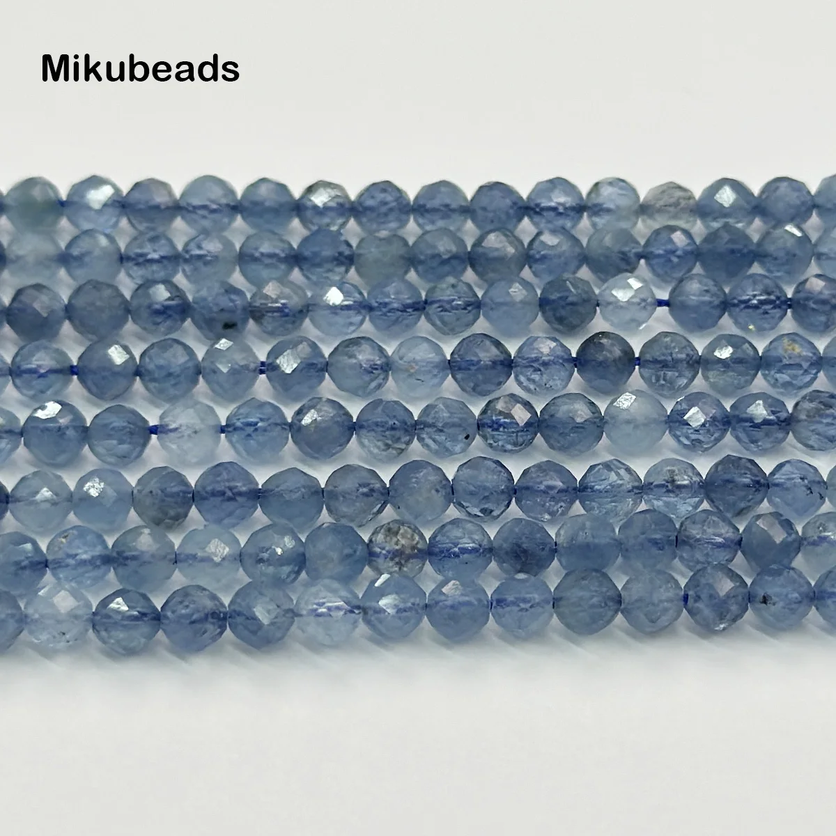 Natural 4mm 3A Monsters Aquamarine Faceted Round Stone Loose Beads For Jewelry Making DIY Bracelets Necklace Strand Gift