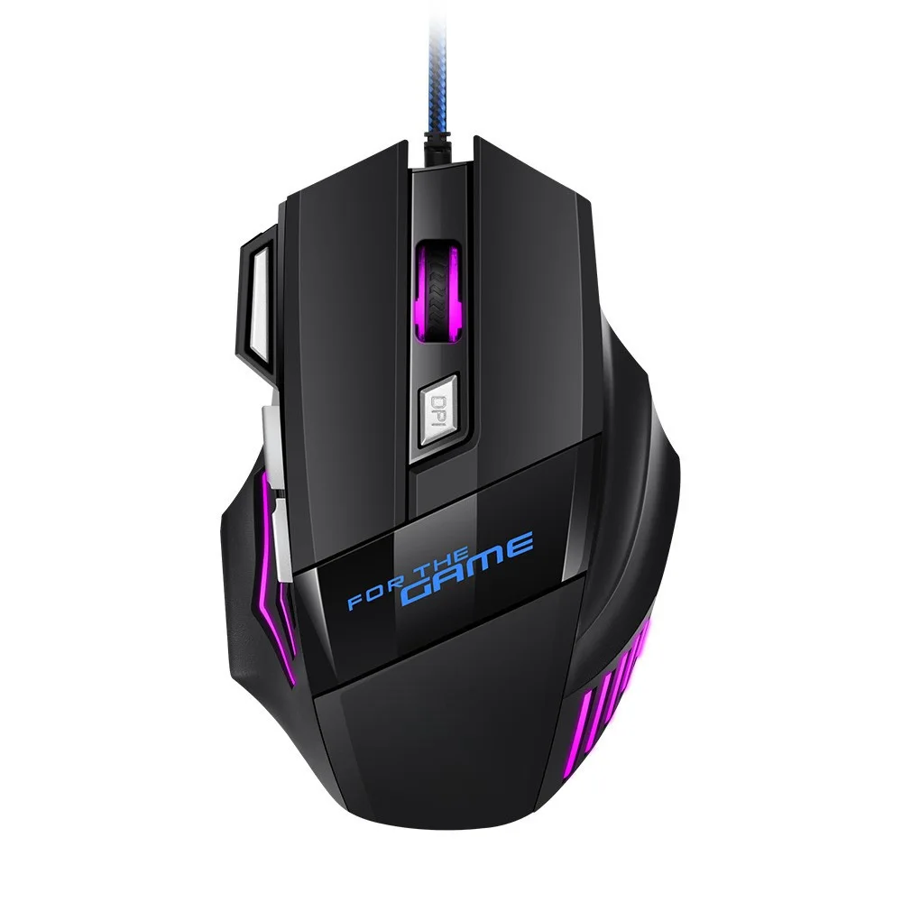 1 PC New Hyperspeed USB Gaming Mouse RGB Backlit Ergonomic Gaming Mice 7D Esports Wired Mouse for Laptop PC Gamer