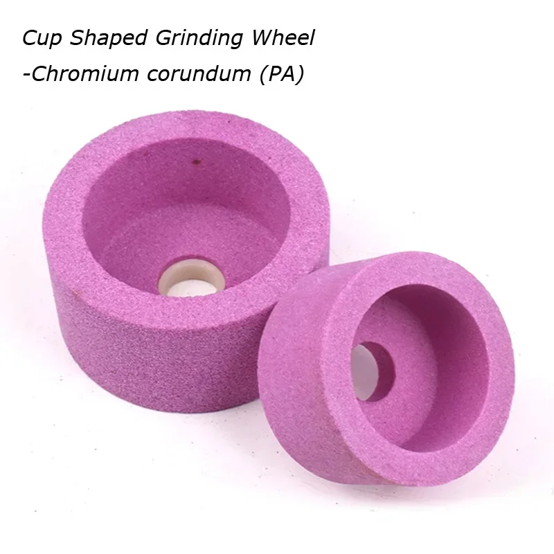 1pcs Cup Shaped  Chromium corundum (PA) Grinding Wheel for Grinding Machine Dia 50 75 100 125 150 200mm Cup-shaped