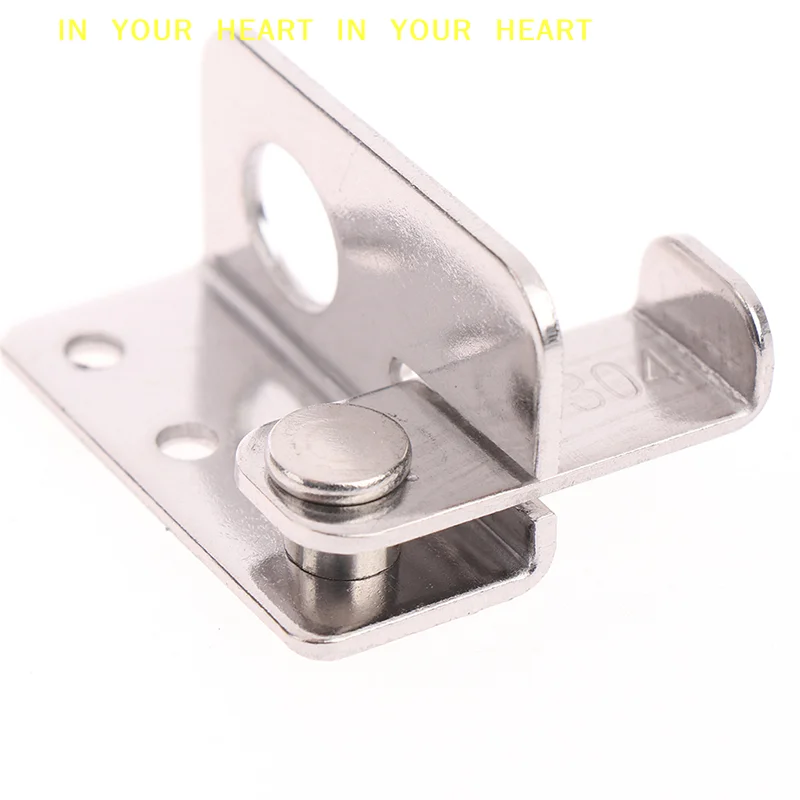 【X】Non Perforated Stainless Steel Door Buckle Turn On Left / Right Brief Simple Bolt Anti-theft Security Door Thick Lock Hasp