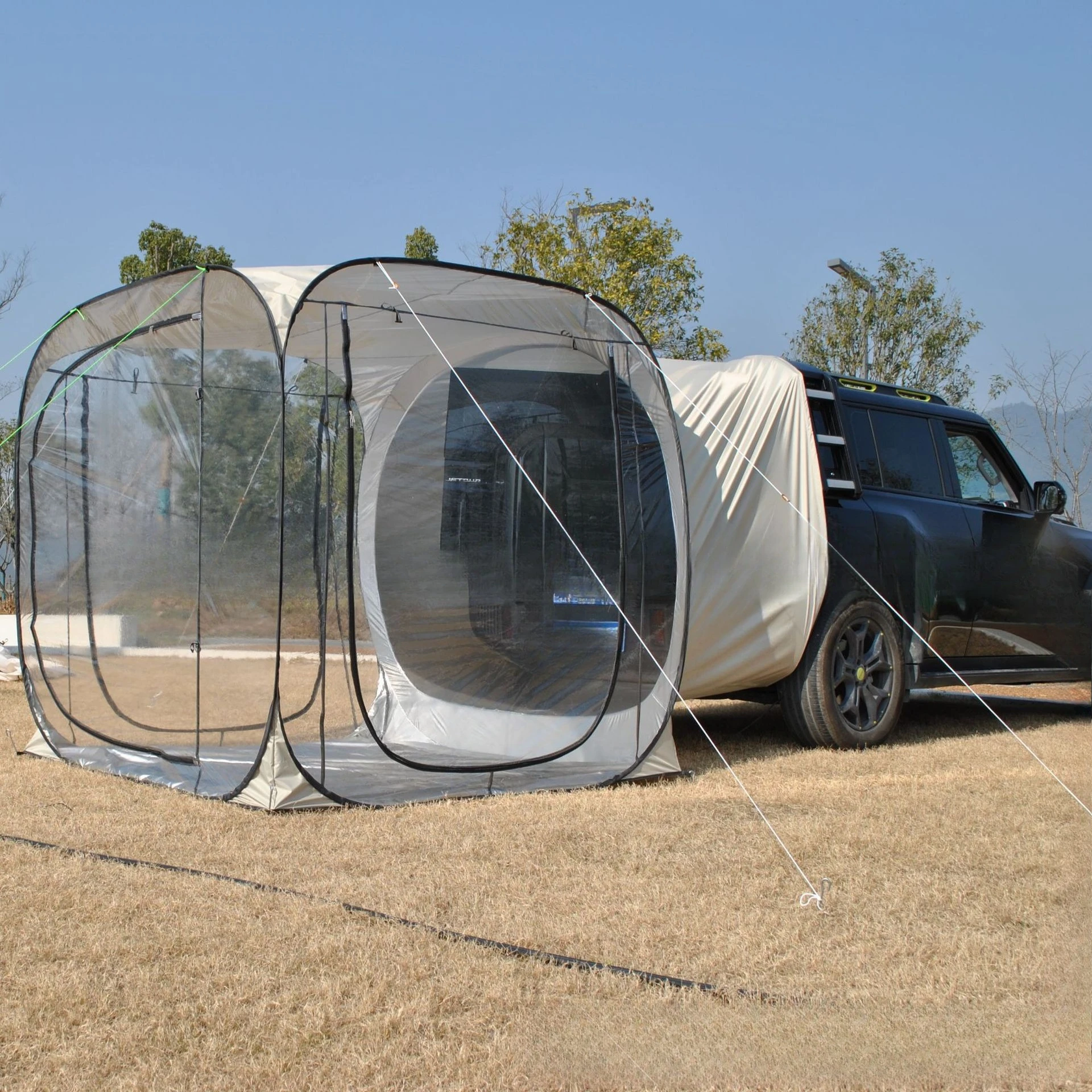 

No need to set up rear tents, automatic rear transparent tents, rear PVC tents, quick-driving rear starry sky tents
