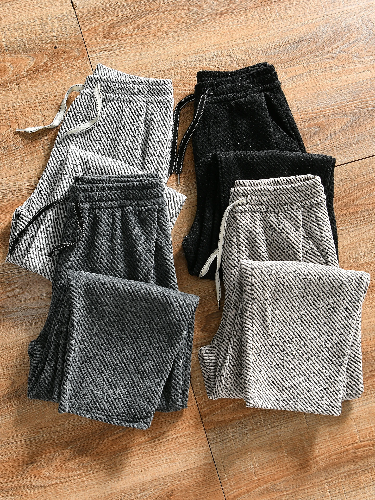 Business Casual Men's Long Pants Anti-Wrinkle Fashionable Autumn Winter Straight Leg Breathable Polyester Fiber Low Elasticity