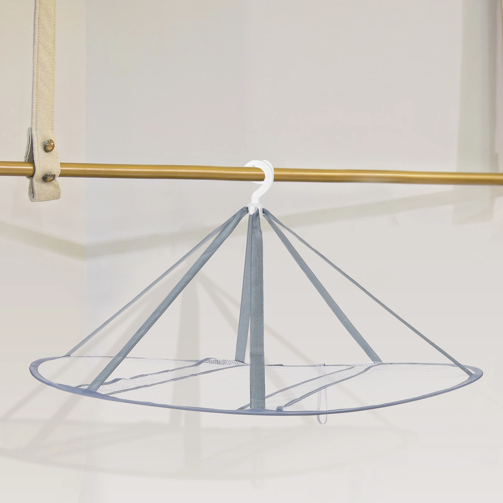 

Breathable Drying Net Hanging Rack Clothes Foldable Mesh Sweater Dryer Home Clothing Racks Ropes