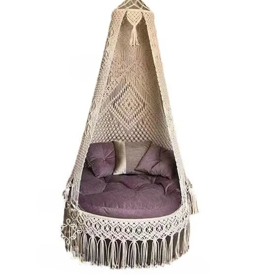 

Удобное подвесное кресло с поддержкой, система безопасной подвески, мебель для внутреннего и наружного отдыха.