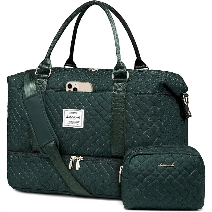 

LOVEVOOK Travel Duffle BagWeekender Bags for Women with Shoe CompartmentCarry on Overnight Bag with Toiletry Bag Gym Duffel Bag