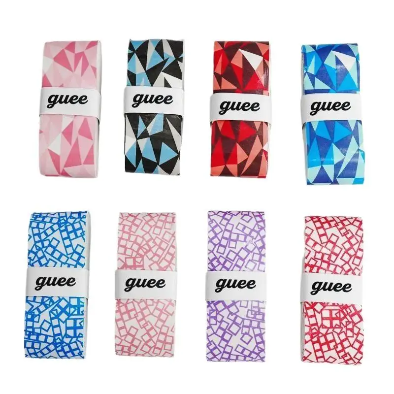 PU Racket Grip Tape Non Slip Sweat Absorbent Triangle Gradient Design For Badminton Tennis Racket Handles