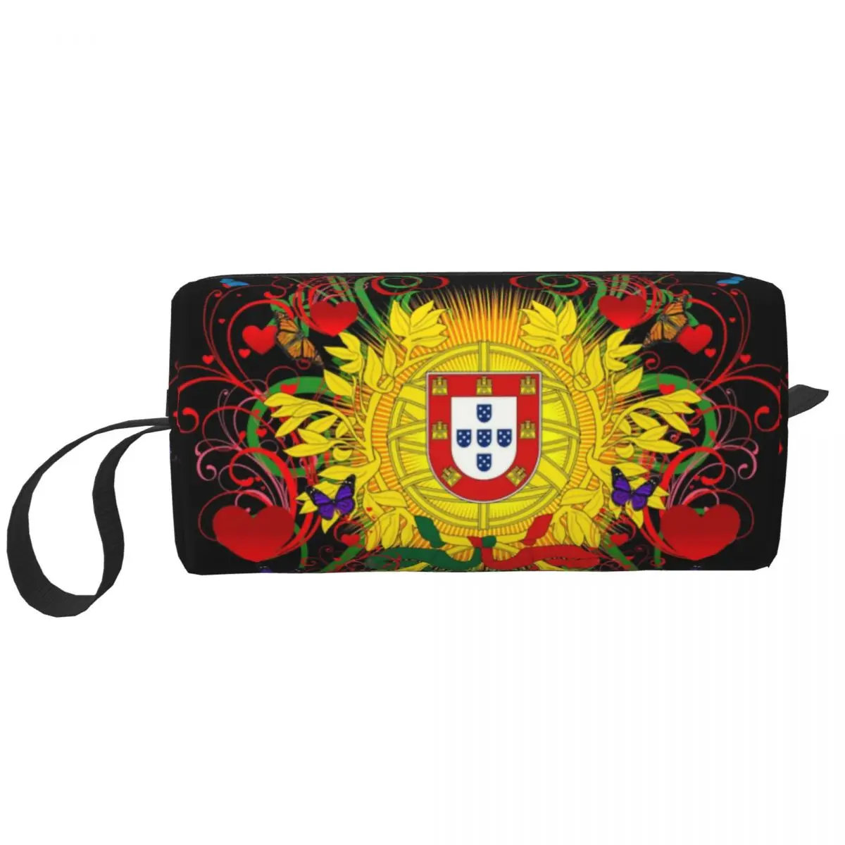 Reise Portugal portugiesische Kunst Kultur beutel tragbare Wappen Make-up Kosmetik für Frauen Schönheit Lagerung Dopp Kit Box