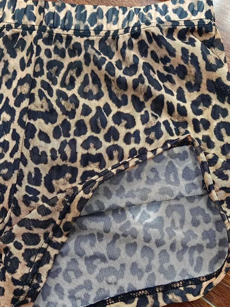 여성을위한 전체 길이 점프 슈트 원피스 스키니 여성 점프 슈트 홀터넥 넥 레오파드 프린트 점프 슈트 도매 Dropshipping