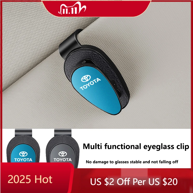 

Fot Toyota 2026, новые колпаки-концентраторы, автомобильные очки, зажим для хранения солнцезащитного козырька, ID-карта, зажимы для очков, автомобильные аксессуары для Toyota Corolla Cam