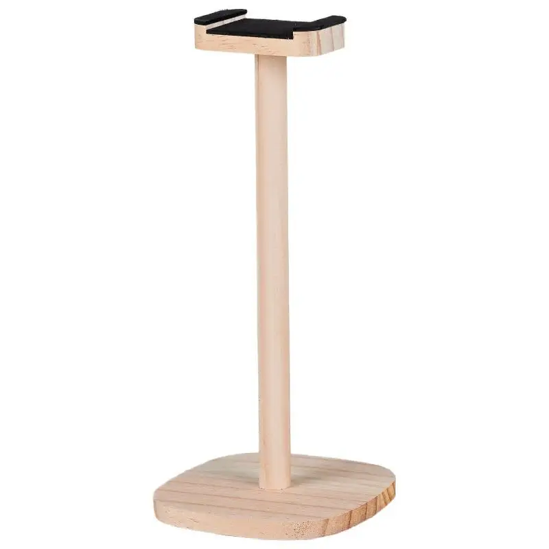 1pc Headphone Stand With Base Universal Headphone Stand Hanger Wooden Headset Storage Rack Multi-Function Detachable Stand