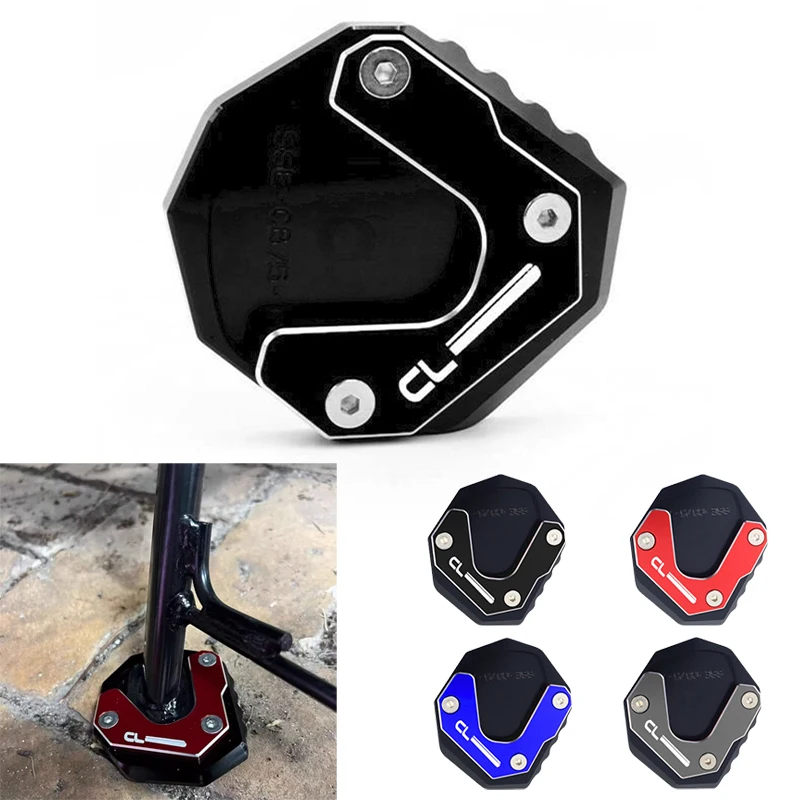 

Motorcycle Accessories Side Brace Pad For HONDA CL 250 CL 500 2023 Kickstand Enlarger Side Stand Extension Plate Pad CL250 CL500