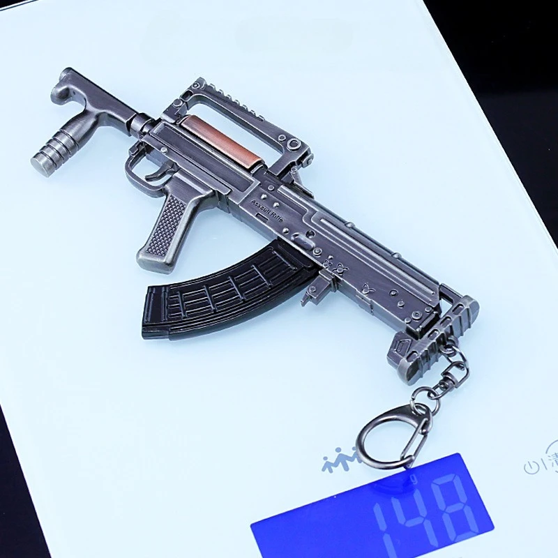 New 15cm Mini Assault Rifle Alloy Model Keychain Desktop Ornaments Men's Gift
