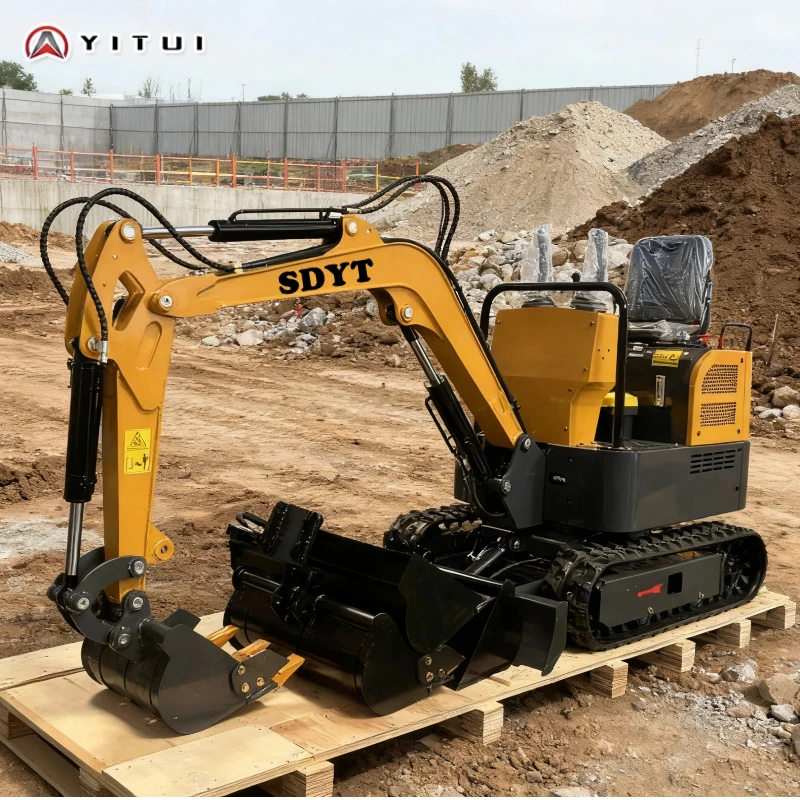 Mini Excavator 1.2 Ton Customized Reinforced Chassis Farm & Agriculture Small-Scale Engineering Narrow Space Work