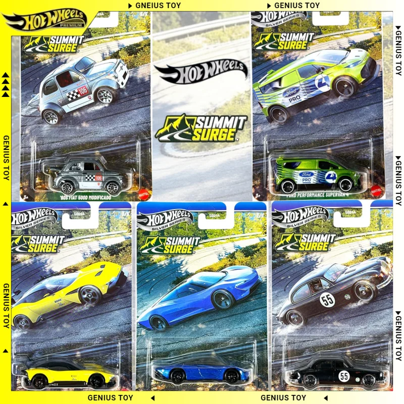 

Hot Wheels Silver Series 2026 Summit Surge Ford McLaren Aston Martin Jaguar Fiat 1:64 Diecast Alloy Metal Body Car Collectible