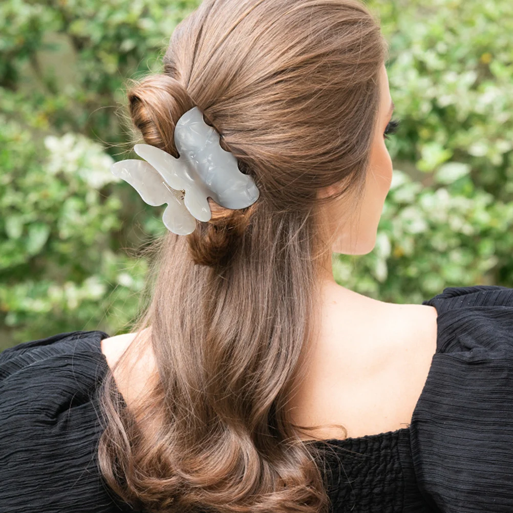 

2 шт. элегантные ацетатные заколки для волос в форме бабочки, универсальная укладка для густых тонких волос, милые миниатюрные заколки для женщин