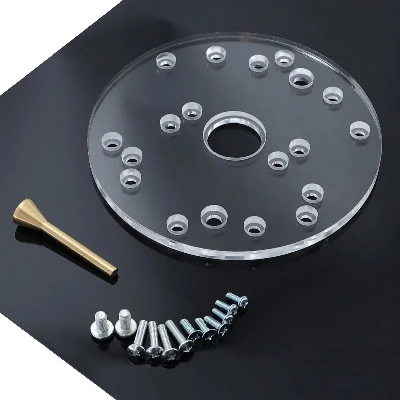 Woodworking specialized auxiliary tool, universal transparent base 7mm thickness accessory set for electric wood milling