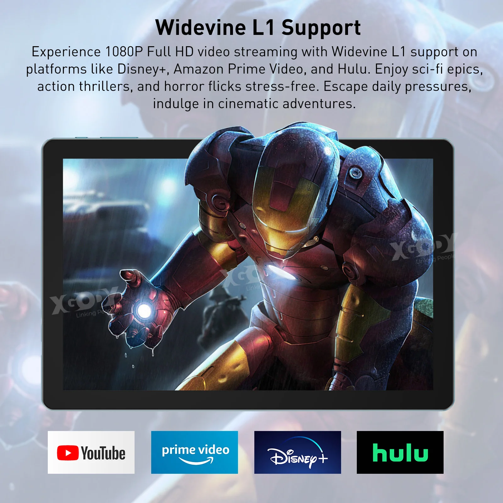 XGODY WiFi Tablet Android Pc 10.1 Inch Kids Learning Education Tablets Children\'s Gift 4GB RAM 64GB ROM Quad-core 7000mAh