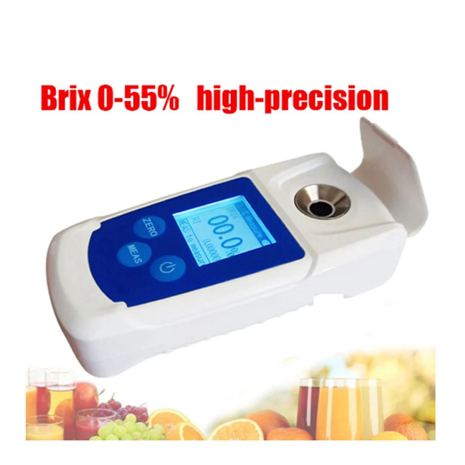 0‑55% Digital Brix Refractometer High Accuracy Brix Tester Meter for Fruit Juice Beverage Drinks Sugar Content Measuring