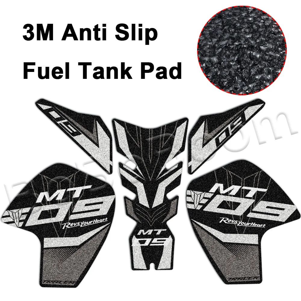 For MT-09 MT09 3M Anti Slip Motorcycle Frosted Fuel Tank Pad Sticker Waterproof Gas Cap Cover Protect Accessories Decal