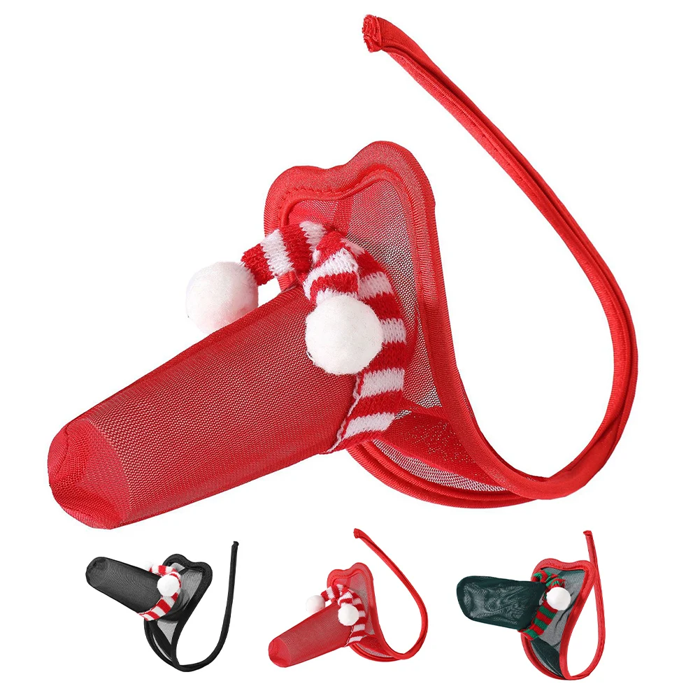 

Men's Sheer Mesh Bulge Pouch Underpants C Strings G Strings Thong Open Butt Erotic Design Suitable for Daily and Festival Use