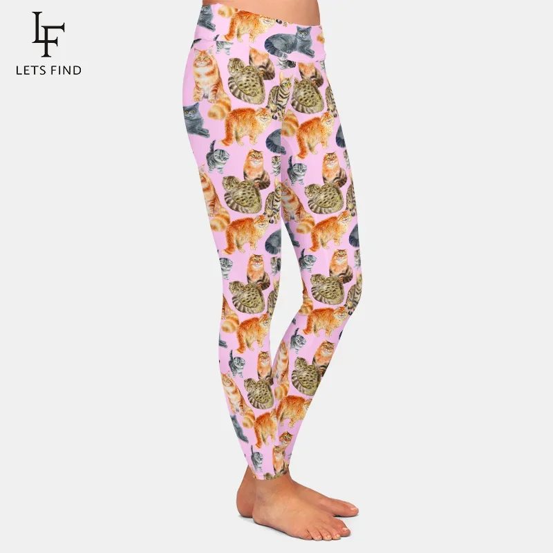 LETSFIND-mallas de cintura alta para mujer, Leggings cómodos, suaves e informales, con estampado de perros, novedad