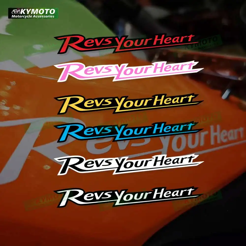 

Для Revs your heart аксессуары для мотоциклов, наклейки, украшение обтекателя, шлем, топливный бак, логотип двигателя, светоотражающая наклейка, украшение