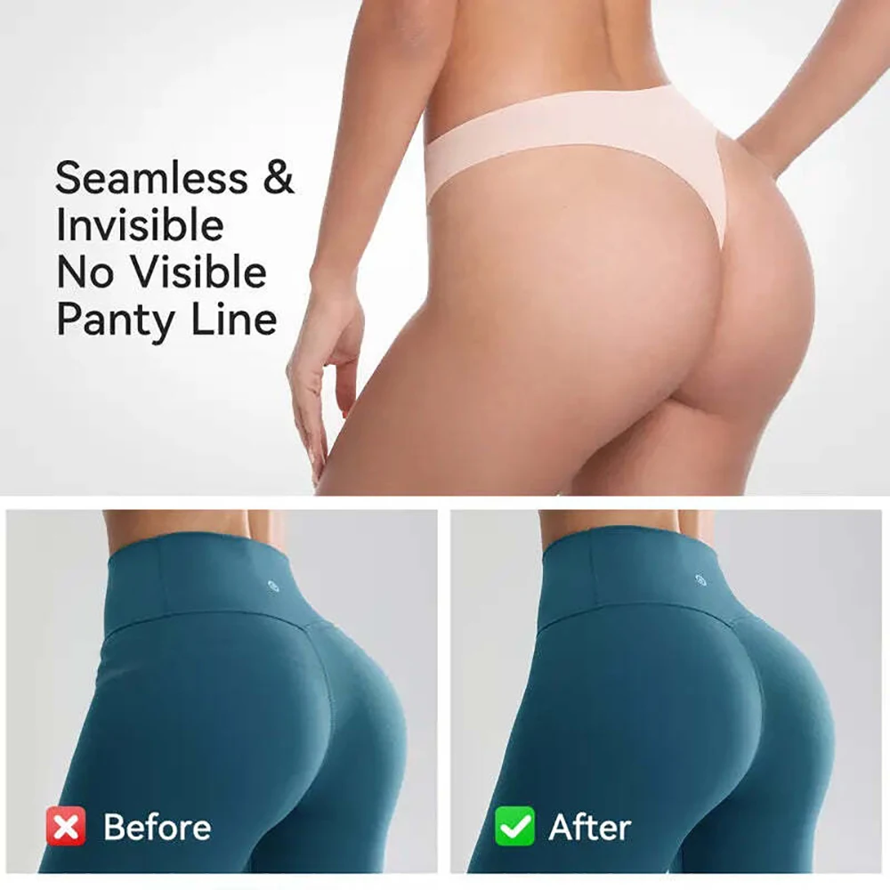 1/3 Stück Nahtlose Anti-Camel-Toe Strings Unsichtbare T-Back Unterwäsche Cameltoe-Schutz Höschen für Fitness Yoga Laufen Leggings – Detail 9