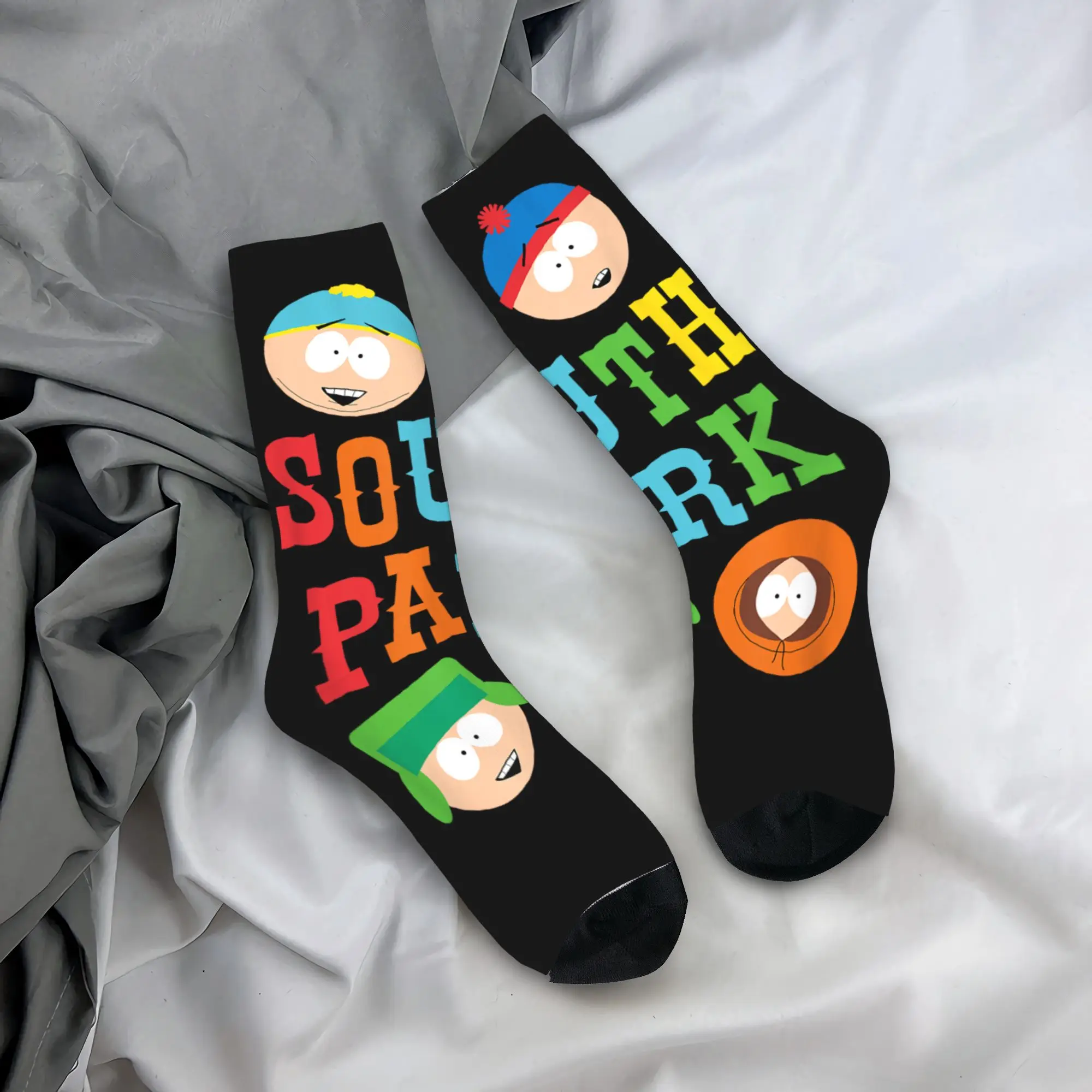 ถุงเท้าลายการ์ตูนเซาท์พาร์ค รุ่น Best Buds สำหรับฤดูใบไม้ร่วงและฤดูหนาว สวมใส่สบาย ระบายอากาศได้ดี เหมาะสำหรับเล่นบาสเก็ตบอล