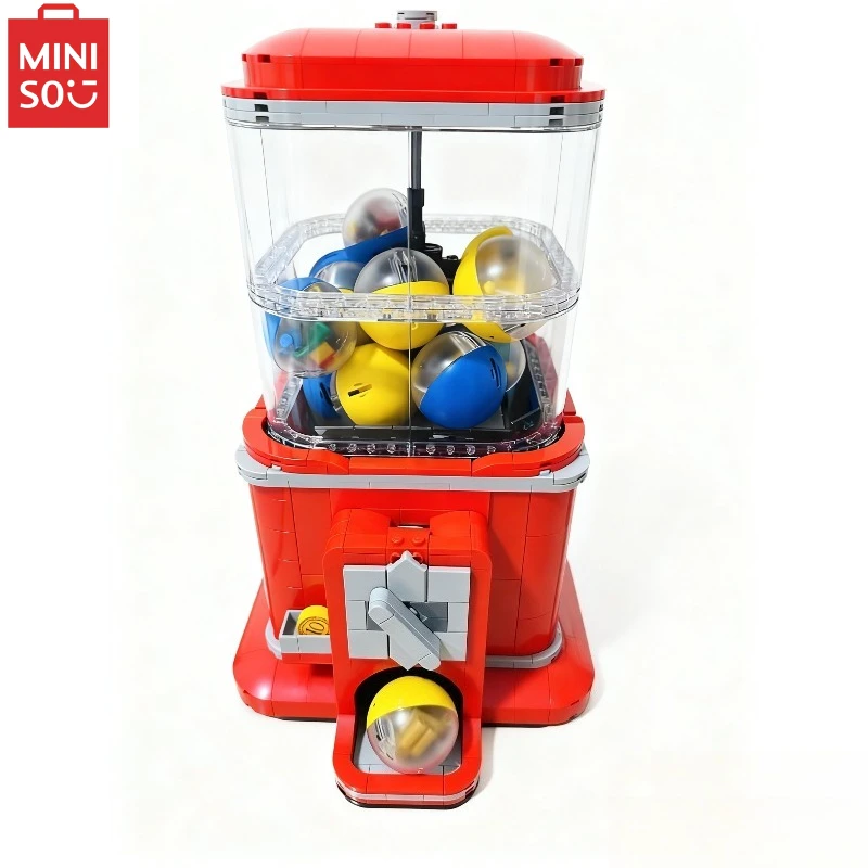 MINISO 1343 قطعة Diseny النمط الكلاسيكي 21358 آلة بيع مجموعة اللبنات عملة تعمل لعب لعبة الطوب فتاة صبي الهدايا